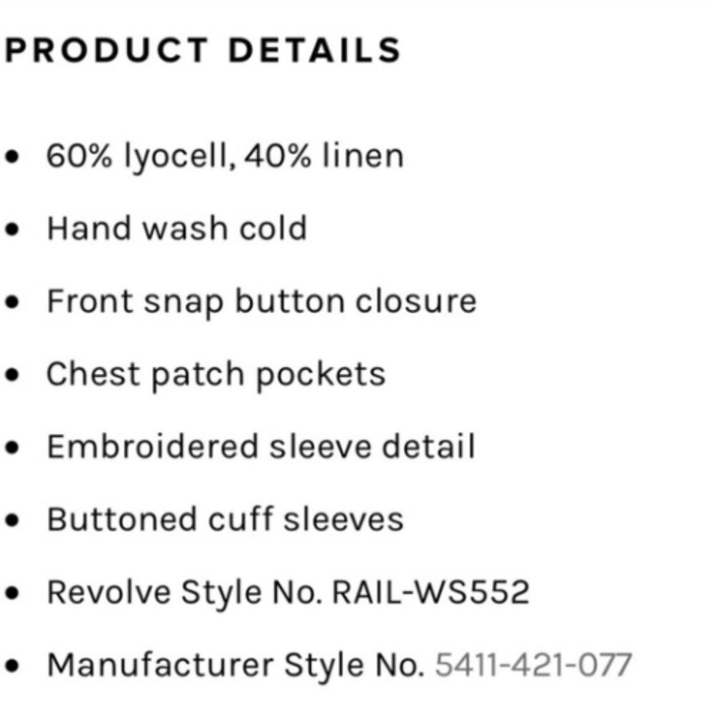 Rails Marcel Embroidered Snap Closure Button Down - image 3